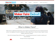 Tablet Screenshot of makerfairedetroit.com